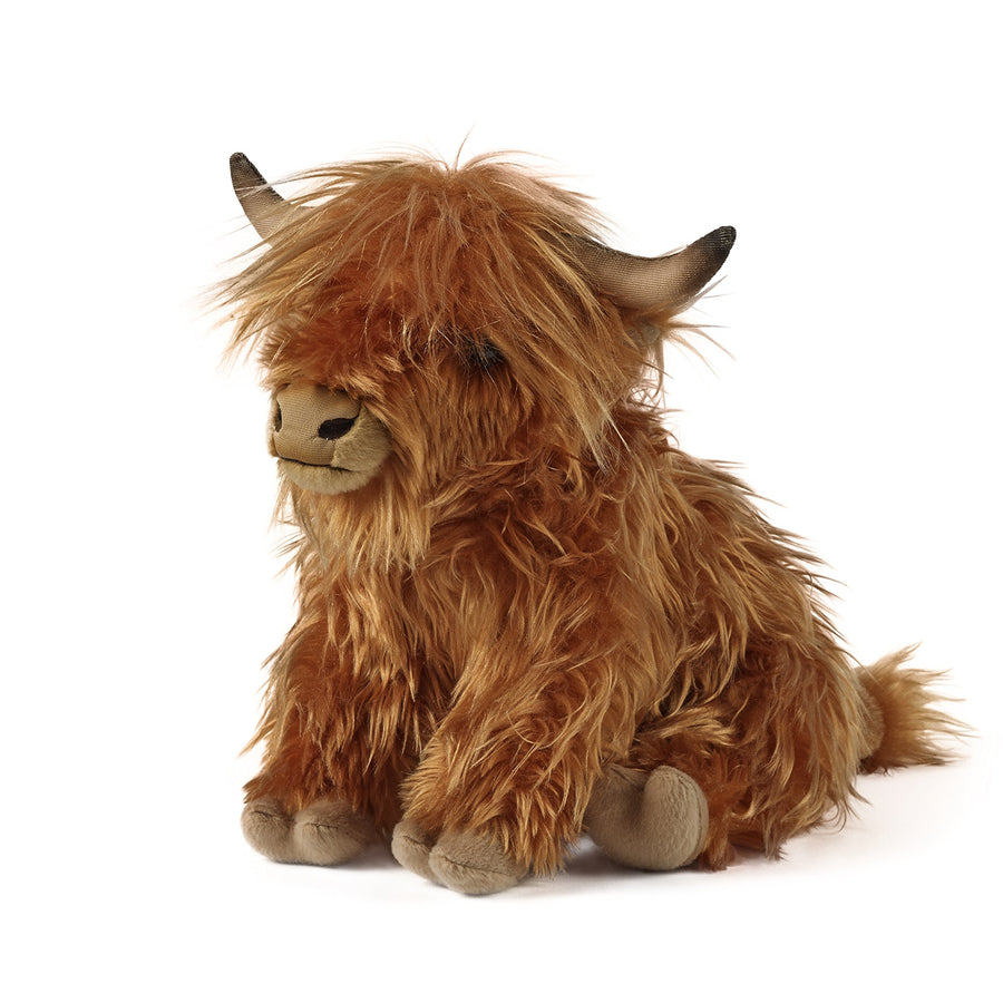 Living Nature Soft Toy Large Plush 12" Highland Cow with Sound