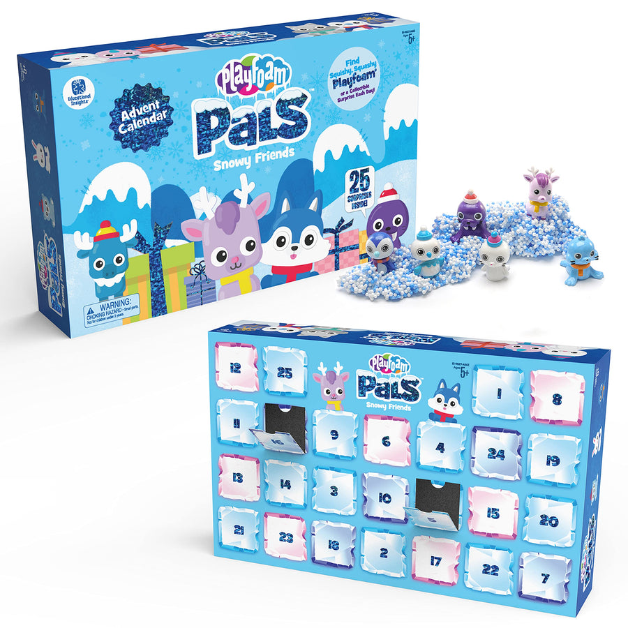 Educational Insights Playfoam Pals Snowy Friends 25-Day Advent Calendar, Fidget, Sensory Toy, Gift for Boys & Girls, Ages 3+, Amazon Exclusive