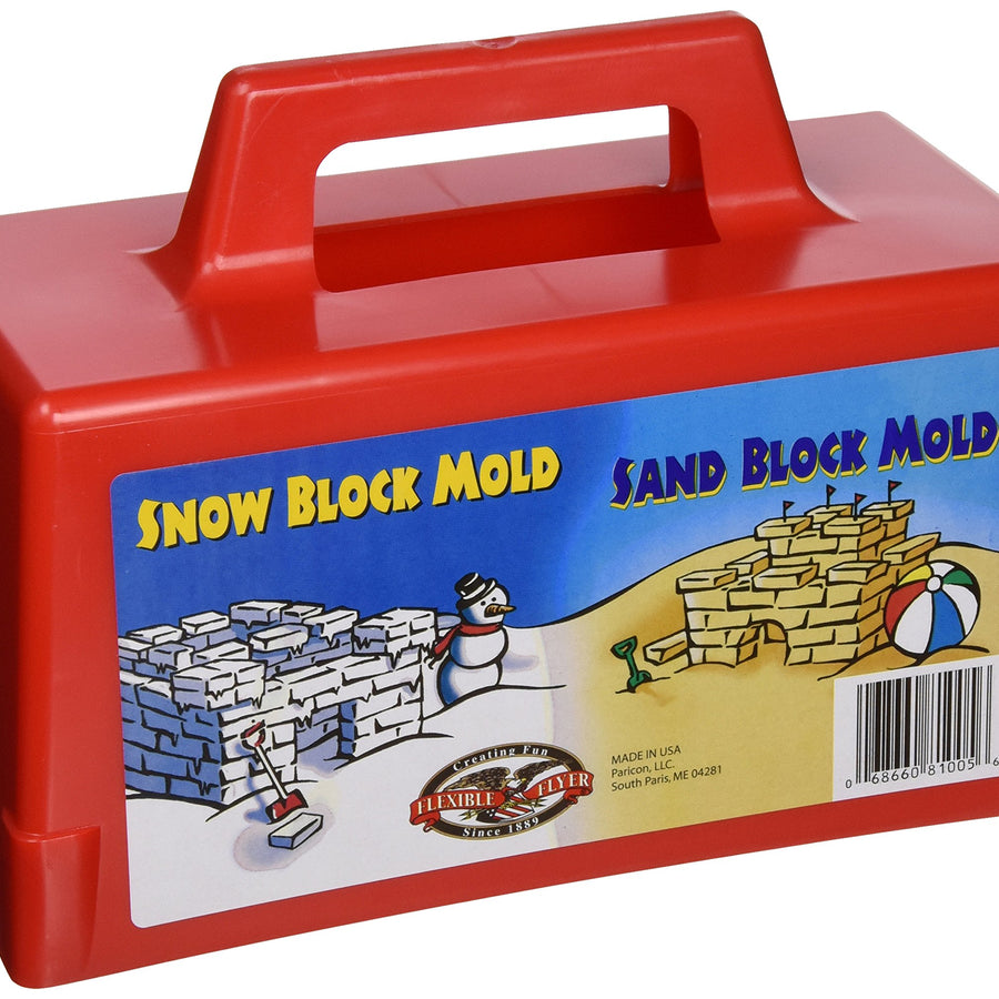 Flexible Flyer Snow Fort Building Block, Sand Castle Mold, Beach Toy Brick Form, 1 Mold (605)