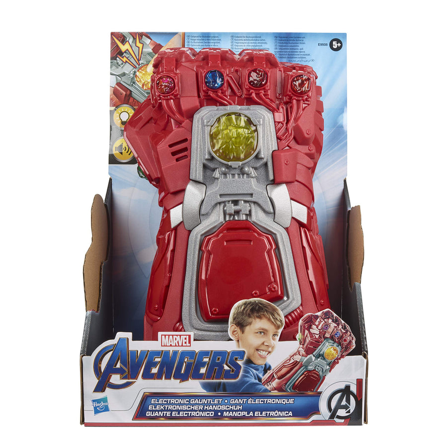 Avengers Marvel Endgame Red Infinity Gauntlet Electronic Fist Roleplay Toy with Lights and Sounds for Kids Ages 5 and Up