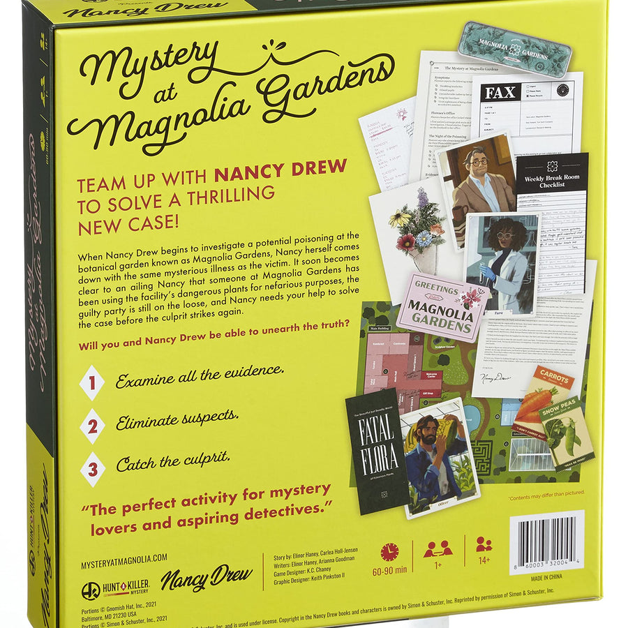 Hunt A Killer Nancy Drew - Mystery at Magnolia Gardens, Immersive Murder Mystery Game, Examine Evidence, Eliminate Suspects, Catch the Culprit, For Aspiring Detectives, Game Night, AMZ Exclusive