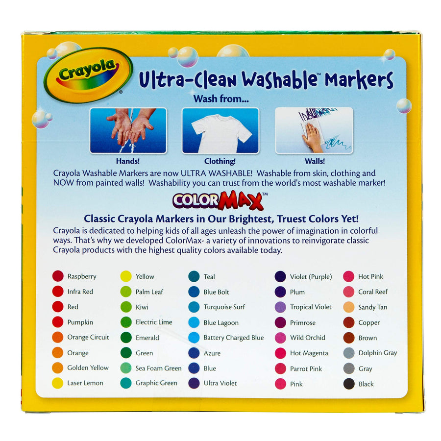 Crayola Ultra Clean Washable Markers, Kids Indoor Activities At Home, Broad Line, 40 Classic Colors