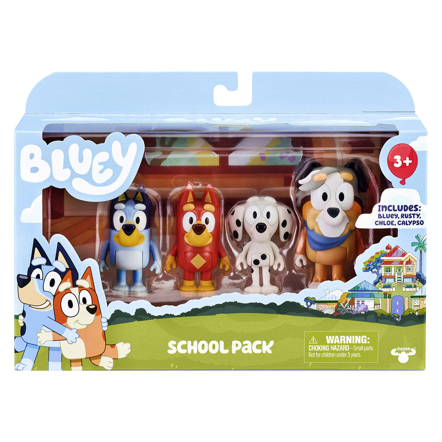 Bluey and Friends 4 Pack of 2.5-3"" Poseable Figures (13052)