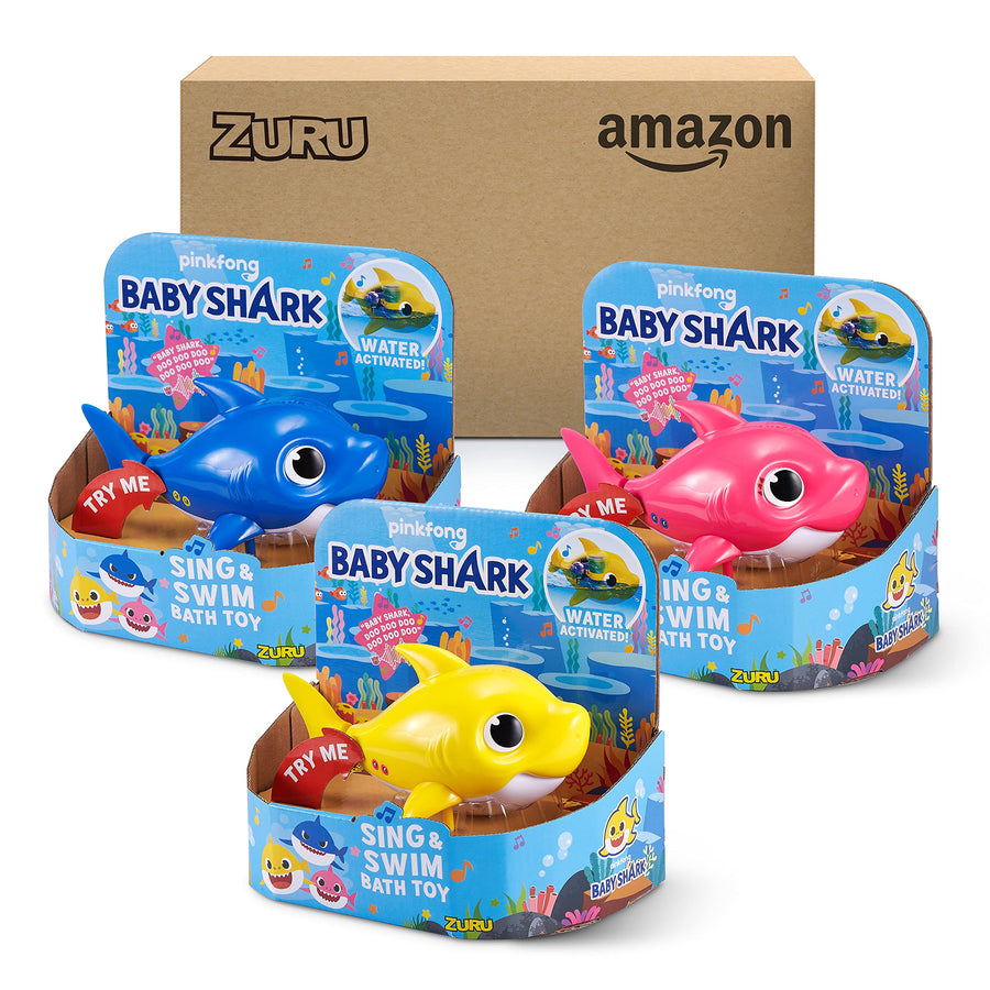 Baby Shark Sing & Swim Bath Toy 3-Pack