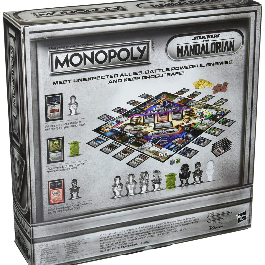 Hasbro Gaming Monopoly: Star Wars The Mandalorian Edition Board Game, Inspired by The Mandalorian Season 2, Protect Grogu from Imperial Enemies
