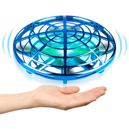 Hand Operated Drones for Kids or Adult - Interactive Infrared Induction Indoor Helicopter Ball with 360° Rotating and Shinning LED Lights,Hand-Controlled Flying Ball Toys for 5 6 7 8 9 10 11 12 Years