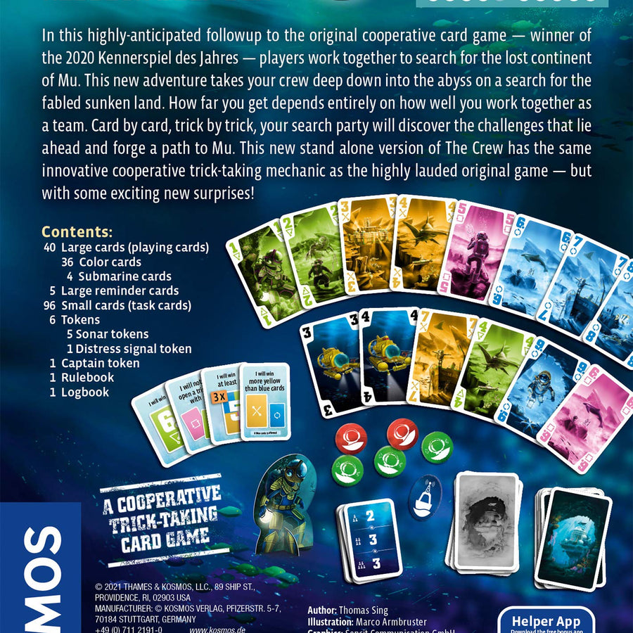 The Crew - Mission Deep Sea | Card Game | Cooperative Deep Sea Exploration | 2 to 5 Players | Ages 10 and up | Trick-Taking | 32 Levels of Difficulty | Endless Replayability