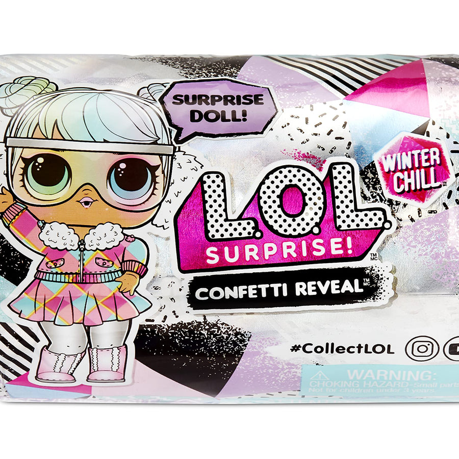 LOL Surprise Winter Chill Confetti Surprise Dolls with 15 Surprises Including Collectible Doll with Holiday Fashion Outfits, Accessories - Gift for Kids, Toys for Girls Boys Ages 4 5 6 7+ Years Old