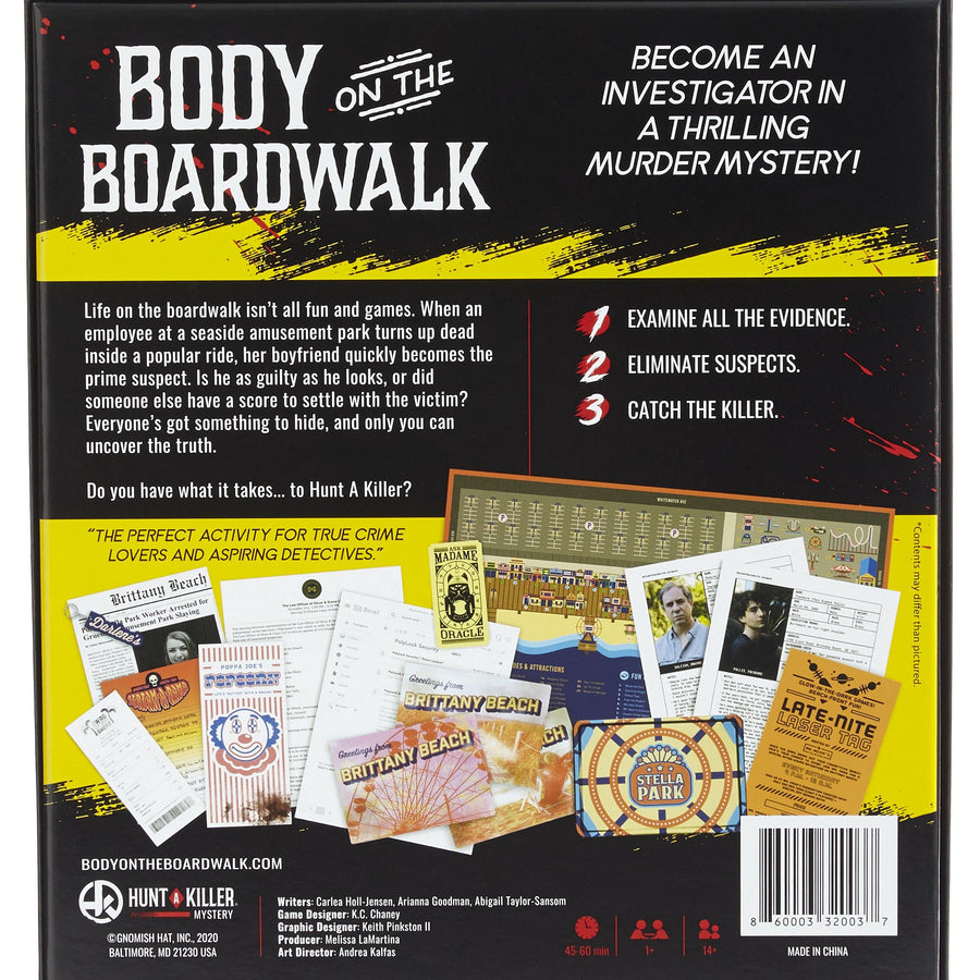 Hunt A Killer Body On The Boardwalk, Immersive Murder Mystery Game -Take on The Unsolved Case for Independent Challenge, Date Night, or with Family & Friends as Detectives for Game Night, Age 14+