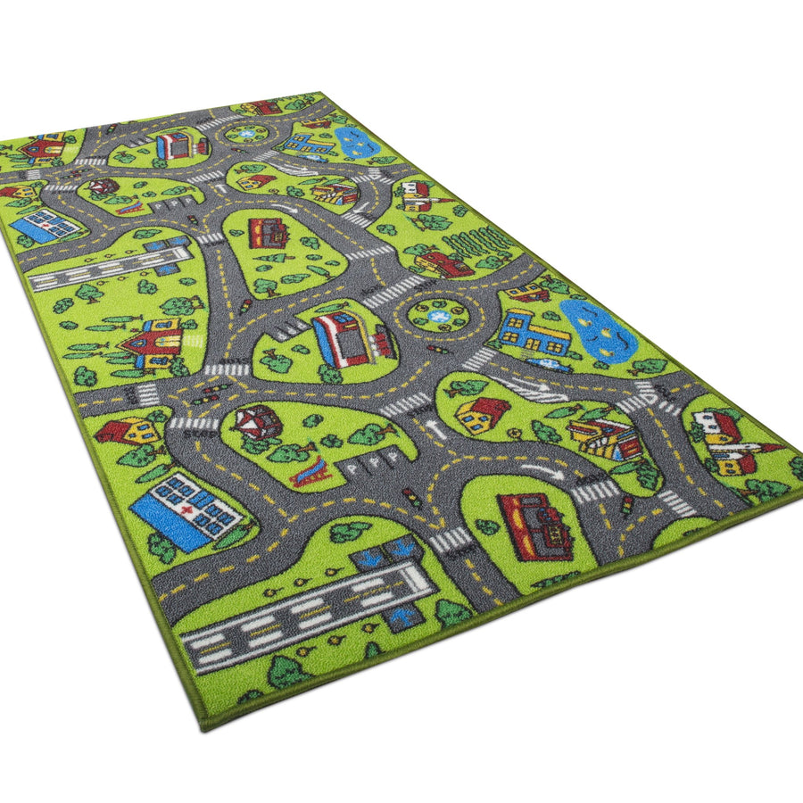 Kids Carpet Playmat Rug City Life Great for Playing with Cars and Toys - Play, Learn and Have Fun Safely - Kids Baby, Children Educational Road Traffic Play Mat, for Bedroom Play Room Game Safe Area