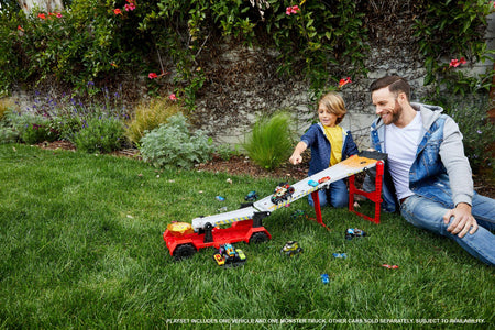 Hot Wheels Monster Trucks Downhill Race & Go Playset