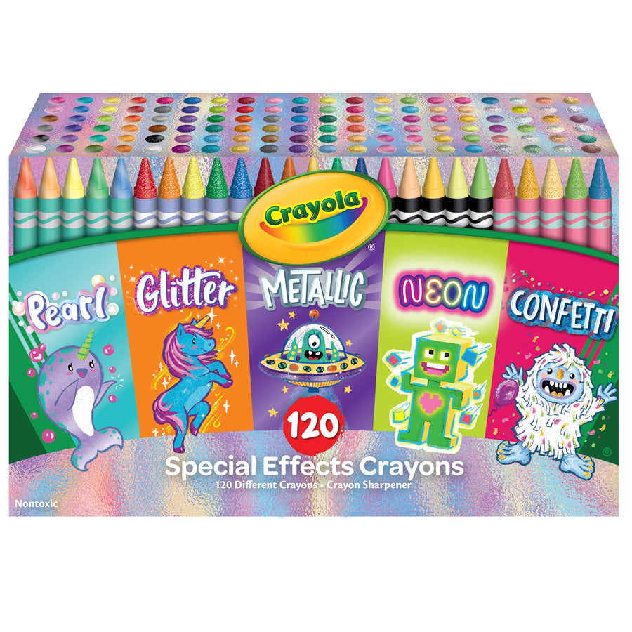 Crayola 120 Crayons in Specialty Colors, Coloring Set, Gift for Kids, Ages 4, 5, 6, 7