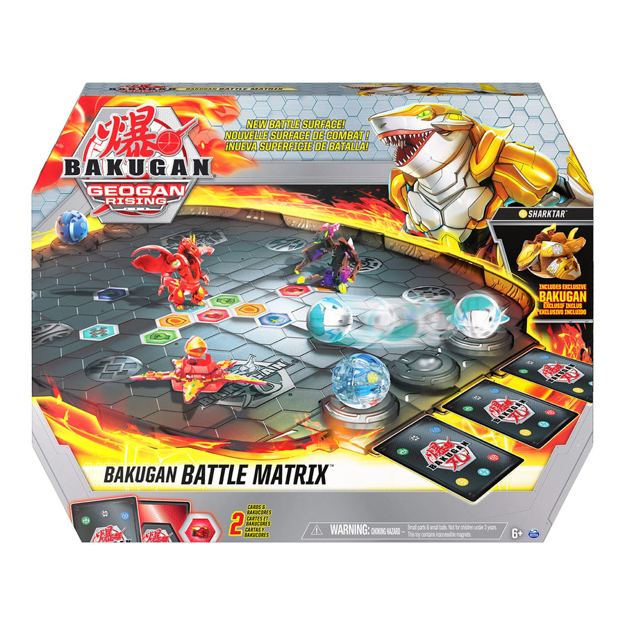 Bakugan Battle Matrix, Deluxe Game Board with Exclusive Gold Sharktar, Kids Toys for Boys Aged 6 and up