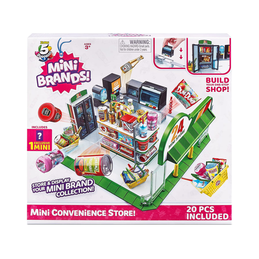 5 Surprise Mini Brands Mini Convenience Store Playset with 1 Exclusive Mini by ZURU