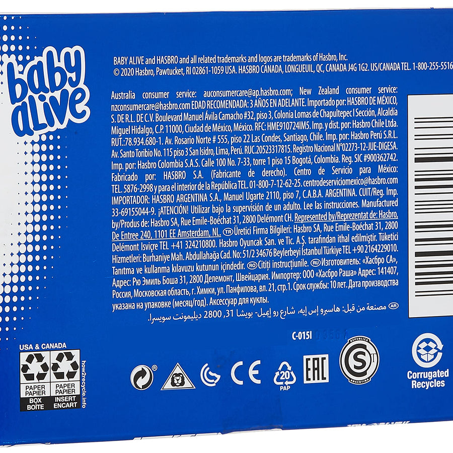 Baby Alive Doll Accessories Refill, 10 Powdered Doll Food Packets, 5 Doll Diapers, Spoon, Toy for Kids Ages 3 Years Old and Up