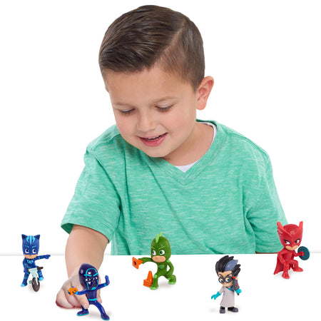 PJ Masks Just Play Collectible 5-Piece Figure Set,Catboy, Owlette, Gekko, Romeo, and Night Ninja