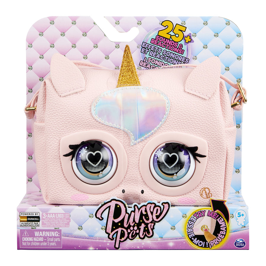 Purse Pets, Glamicorn Unicorn Interactive with Over 25 Sounds and Reactions, Kids Toys for Girls Ages 5 and up