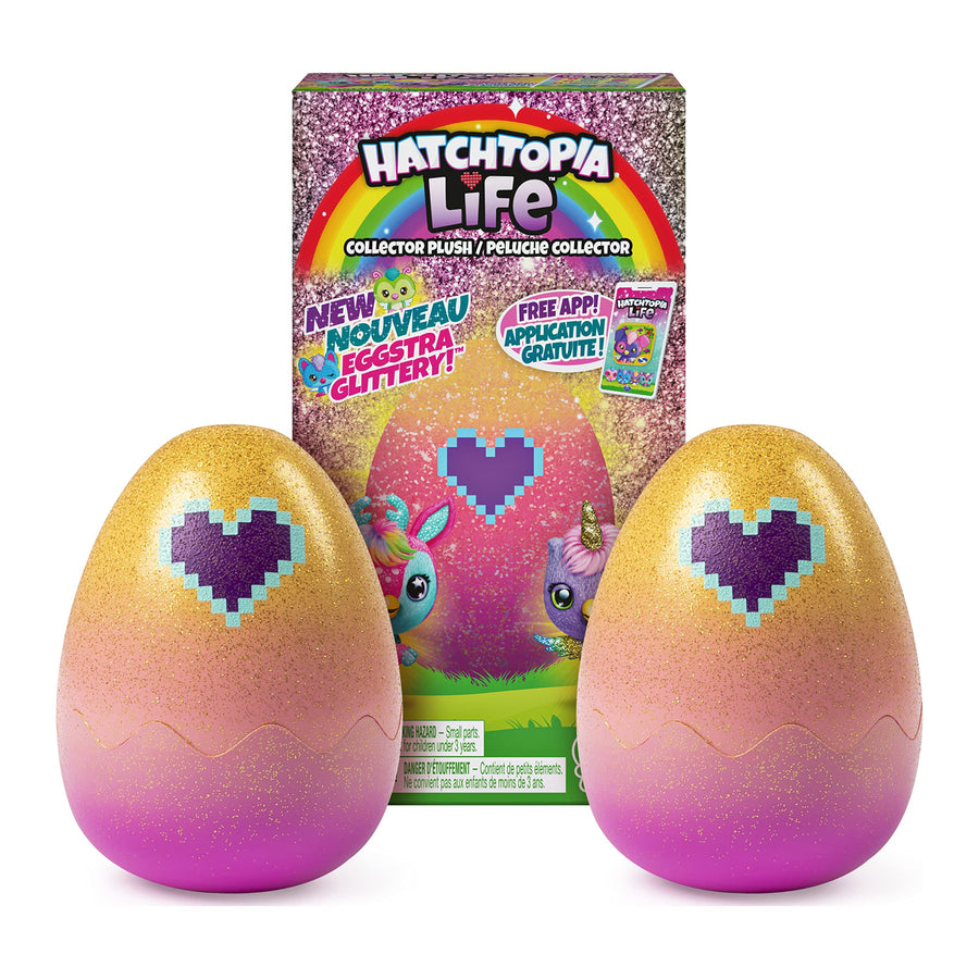 Hatchimals Hatchtopia Life 2-Pack, 2-inch tall Plush Hatchimals with Interactive Game, for Ages 5 and up (Styles May Vary)