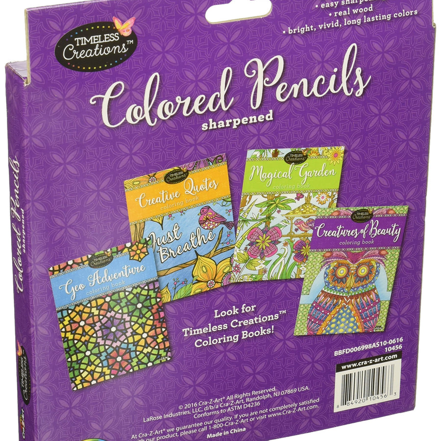 Timeless Creations Pre-Sharpened 72ct Colored Pencils, Assorted Colors Great for Children and Adults,