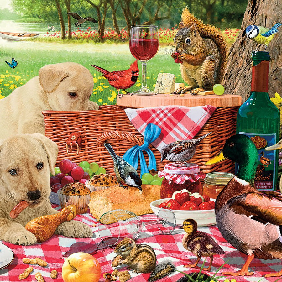 Buffalo Games - Picnic Raiders - 300 LARGE Piece Jigsaw Puzzle