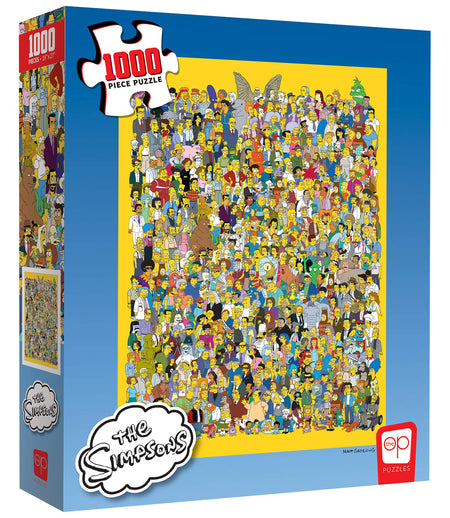 USAOPOLY The Simpsons Cast of Thousands 1000 Piece Jigsaw Puzzle | Officially Licensed Simpsons Merchandise | Collectible Puzzle Featuring Favorite Simpsons Characters from 20th Century Fox, Yellow