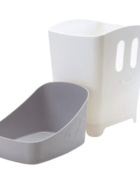 Ubbi Freestanding Bath Toy Organizer Bath Caddy with Removable Drying Rack Bin and Scoop for Toddlers + Baby, Grey, 7.25x9.38x10.5 Inch (Pack of 1)
