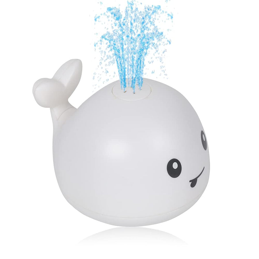 Leipal Baby Bath Toys for Kids Light Up Whale Bath Toys Sprinkler Bathtub Toys for Toddlers (White)