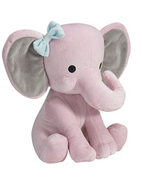 Bedtime Originals Twinkle Toes Pink Elephant Plush, Hazel
