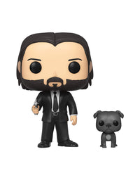 Funko Pop! Movies: John Wick - John in Black Suit with Dog Buddy
