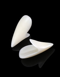 Zhanmai 4 Pairs Vampire Fangs Fake Teeth with Teeth Pellets for Cosplay Props, White (13 mm, 15 mm, 17 mm, 19 mm)
