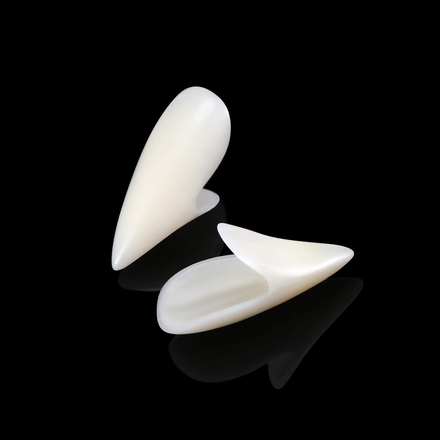 Zhanmai 4 Pairs Vampire Fangs Fake Teeth with Teeth Pellets for Cosplay Props, White (13 mm, 15 mm, 17 mm, 19 mm)