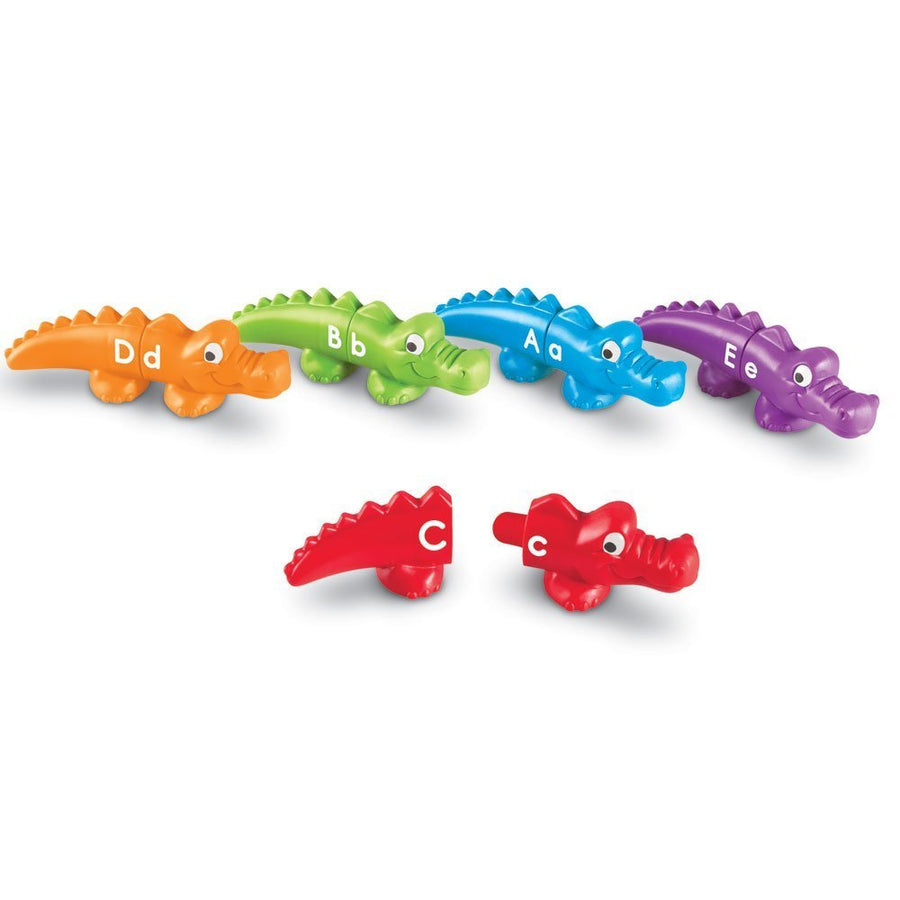 Learning Resources Snap-n-Learn Alphabet Alligators, Fine Motor Toy, 26 Double-Sided Pieces, Ages 18 Months +