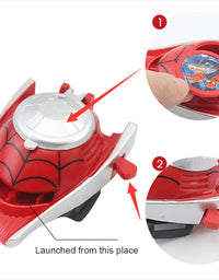 O3 Kids Toy Spider-Man Mask + Glove + Transmitter, Spider Man LED Luminous Mask Accessories Hero FX Glove, Homecoming Superhero Dress Up Costumes Webshooter Web Slinger Launcher Role Play Set Toy
