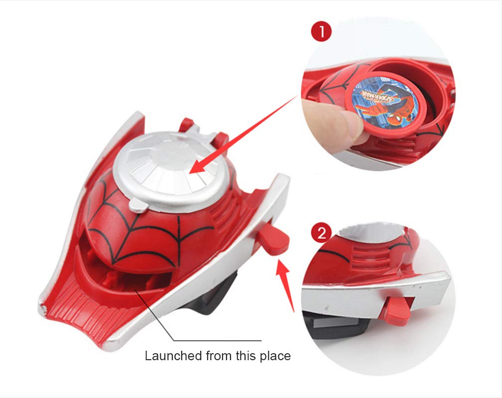 O3 Kids Toy Spider-Man Mask + Glove + Transmitter, Spider Man LED Luminous Mask Accessories Hero FX Glove, Homecoming Superhero Dress Up Costumes Webshooter Web Slinger Launcher Role Play Set Toy