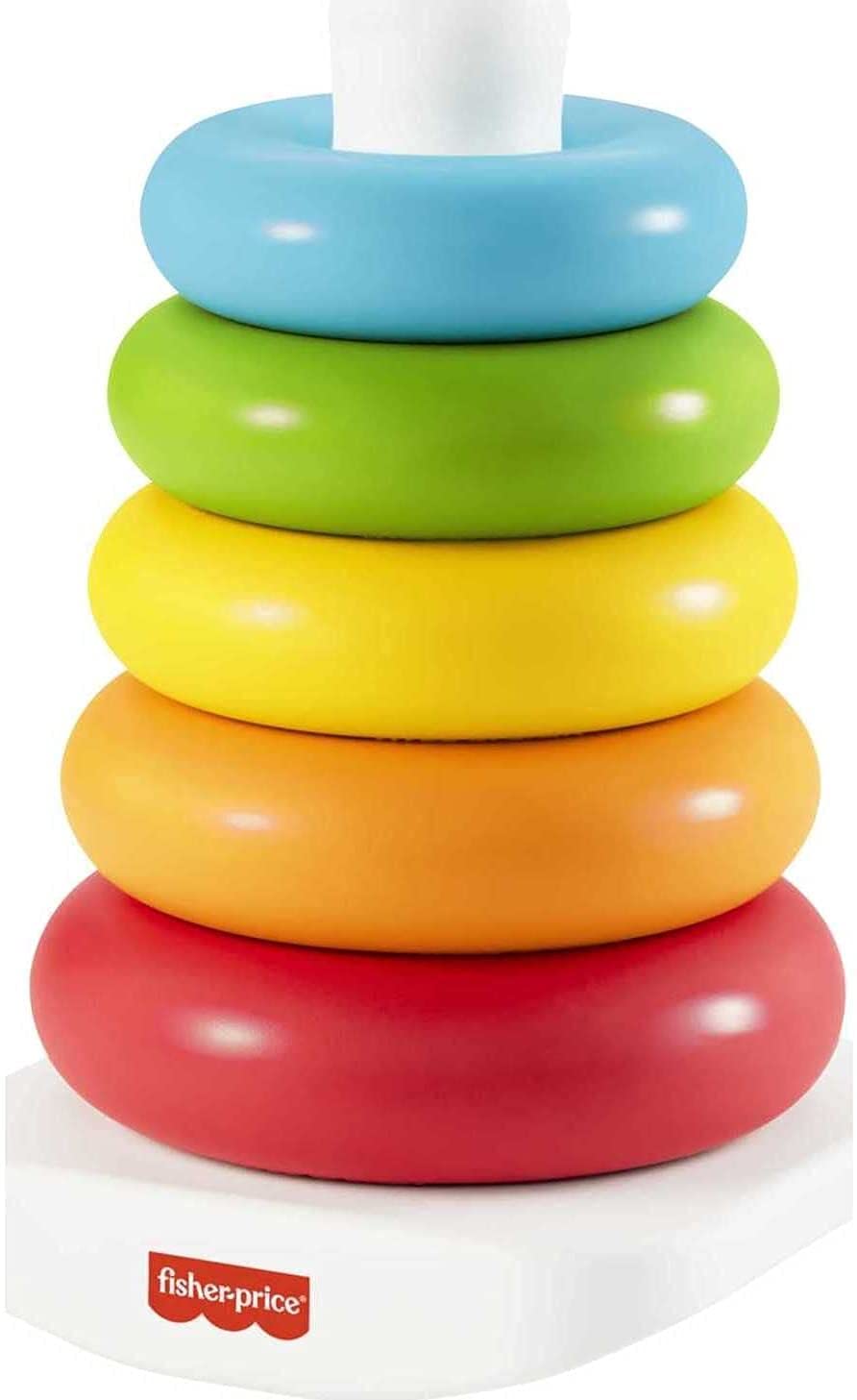Fisher-Price Rock-a-Stack, Bat-at Ring-Stacking Toy for Infants Ages 6 Months and Older