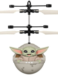 World Tech Toys Star Wars The Mandalorian Baby Yoda The Child Sculpted Head UFO Helicopter
