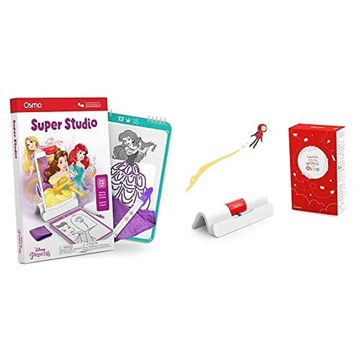 Osmo - Super Studio Disney Princess Game - Ages 5-11 - Learn to Draw - For iPad or Fire Tablet (Osmo Base Required), Multicolor (902-00008)