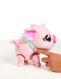 Little Live Pets - My Pet Pig: Piggly | Soft and Jiggly Interactive Toy Pig That Walks, Dances and Nuzzles. 20+ Sounds & Reactions. Batteries Included. for Kids Ages 4+
