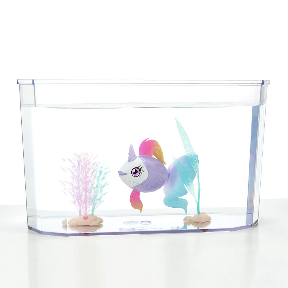 Little Live Pets - Lil' Dippers Fish Tank: Splasherina| Interactive Toy Fish & Tank , Magically Comes Alive in Water, Feed and Swims Like A Real Fish