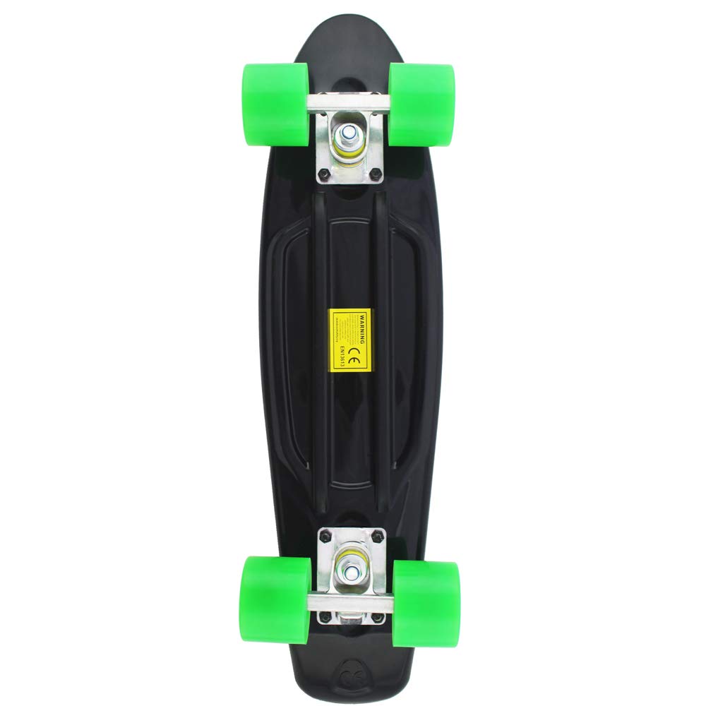 Skateboards Complete 22 Inch Mini Cruiser Retro Skateboard for Kids Boys Youths Beginners