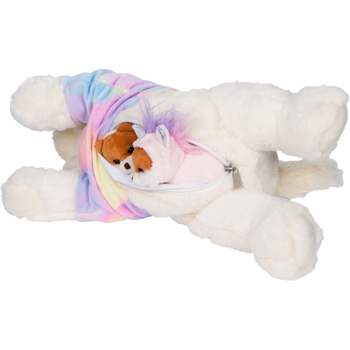 Unicorn Stuffed Animals for Girls Ages 3 4 5 6 7 8 Years; Stuffed Mommy Unicorn with 4 Baby Unicorns in her Tummy; Toy Unicorn Pillows for Girls