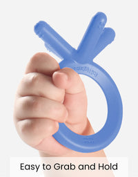 Comotomo Silicone Baby Teether, Blue, 1.75x1.75x3 Inch (Pack of 1)
