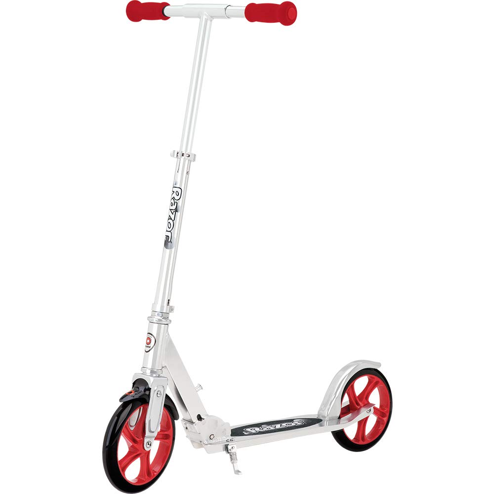 Razor A5 Lux Kick Scooter - Large 8" Wheels, Foldable, Adjustable Handlebars, Lightweight, for Riders up to 220 lbs