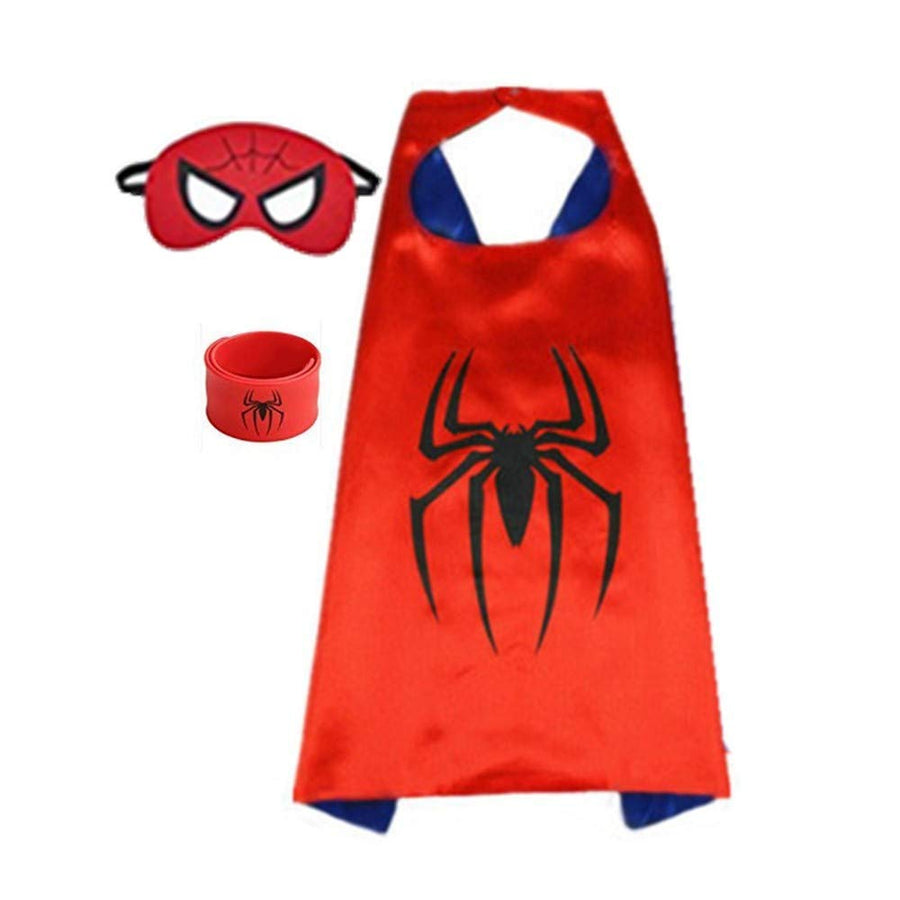 Superhero Capes for Kids, Dress up Costumes-Satin Cape and Felt Mask with Bracelet