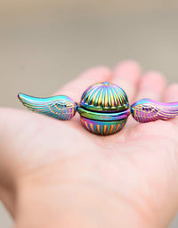 MAYBO SPORTS Wiitin Fidget Spinner - Iridescent Metal Sensory Toy for The Fans of The Magical Wizardry World High Speed Steel Bearing Finger Spinning Novelty - Rainbow Color

