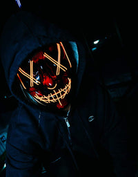 MeiGuiSha LED Halloween Light Up Purge Mask Women,Halloween Scary Cosplay Purge Mask LED for Festival Padrties
