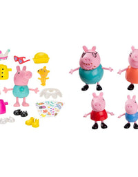 Peppa Pig Dress & Talk Figure Set, 12 Pieces - Includes Large Talking Peppa Figure with 4 Outfits & Accessories - Toy Gift for Kids - Ages 3+

