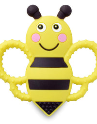 sweetbee Buzzy Bee Teether Toy, Multi-Textured, Soft & Soothing, Easy to Hold (BPA Free, Freezer & Dishwasher Safe)
