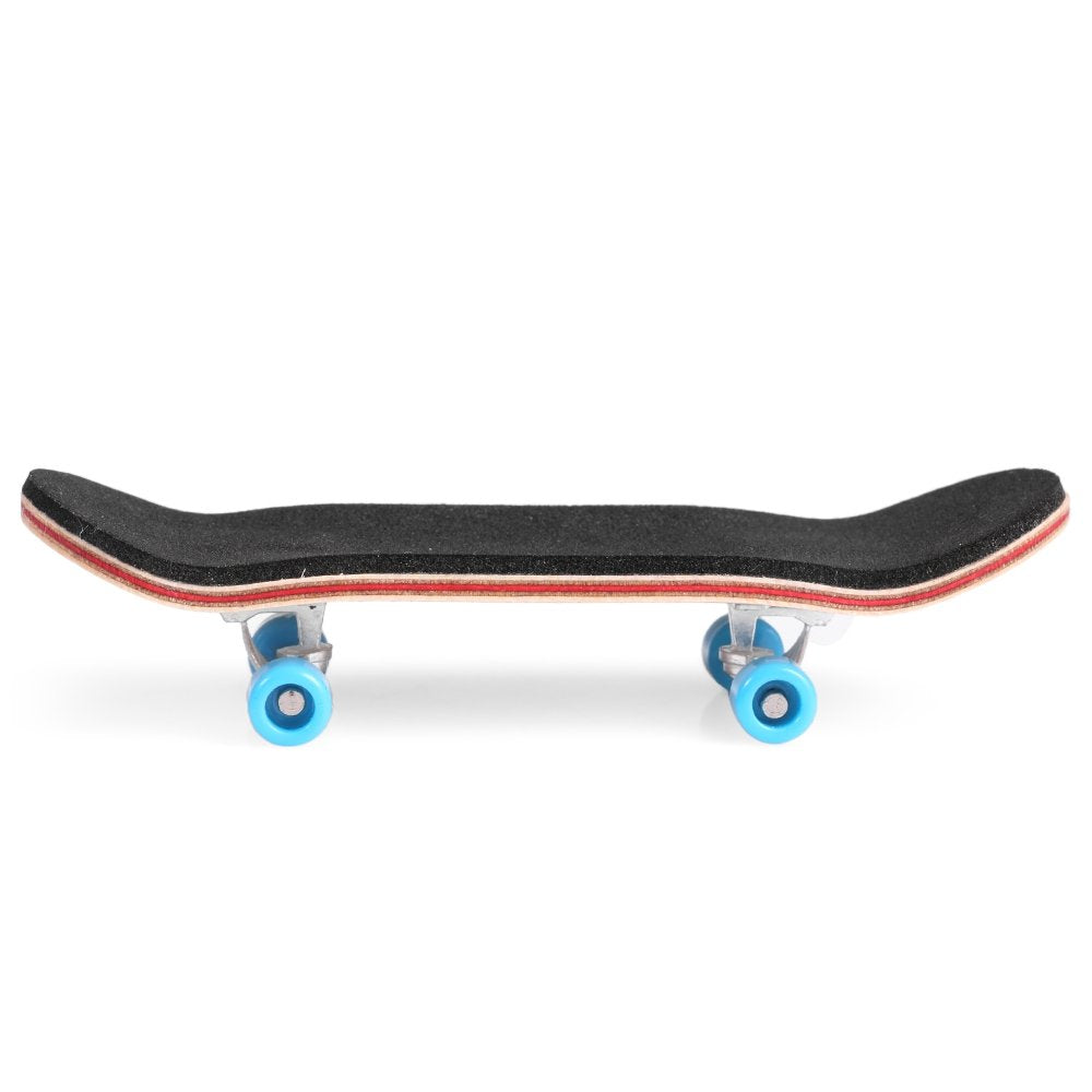 Mini Finger Skateboard – Wooden Finger Board Ultimate Sport Training Props in Light Brown with Ball Bearings -1 Pack (Random Color Bearing Wheels)