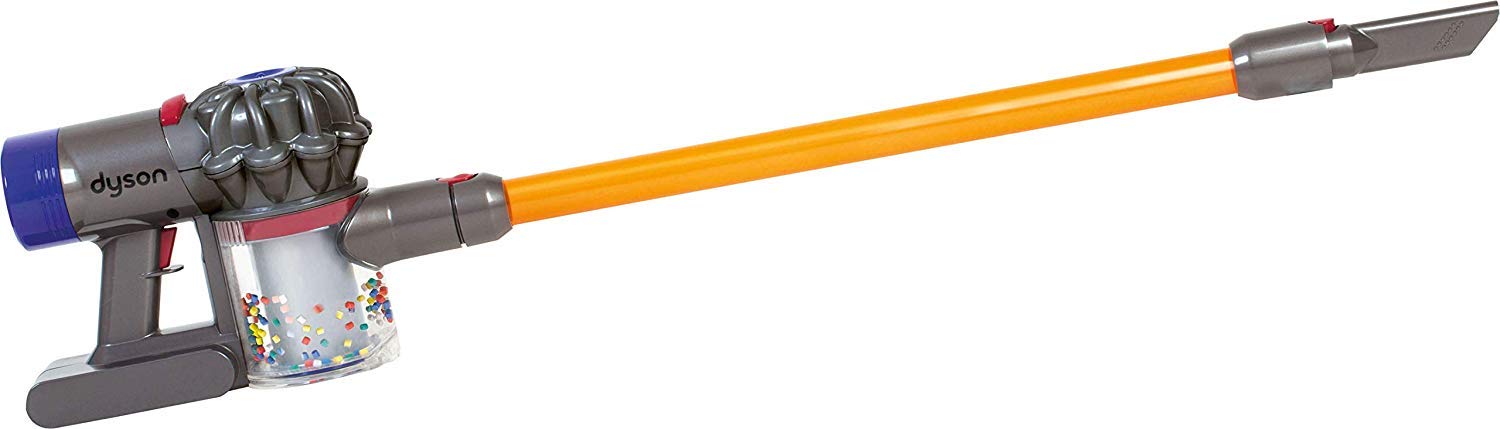 Casdon Little Helper Dyson Cord-free Vacuum Cleaner Toy, Grey, Orange and Purple (68702)